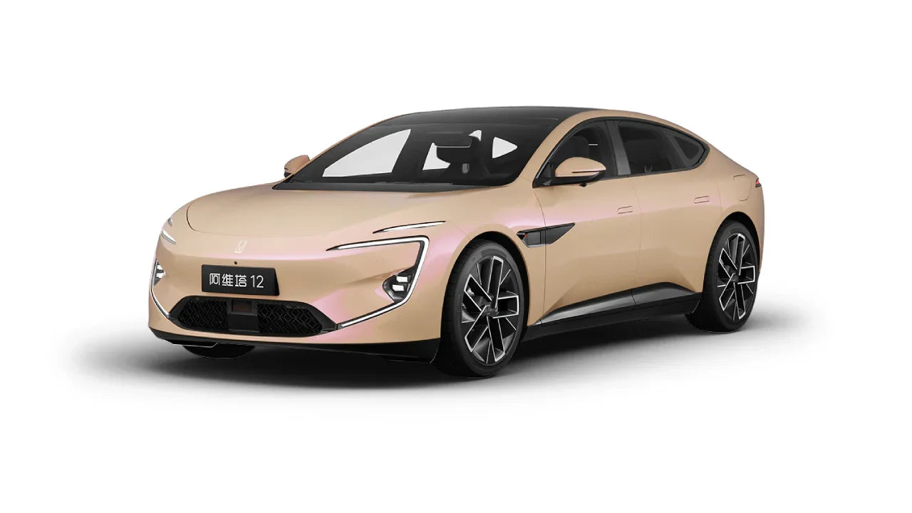 2025 Avatr 12 Mid-Size Luxury Electric Sedan Sunlight Gold - LUM Auto