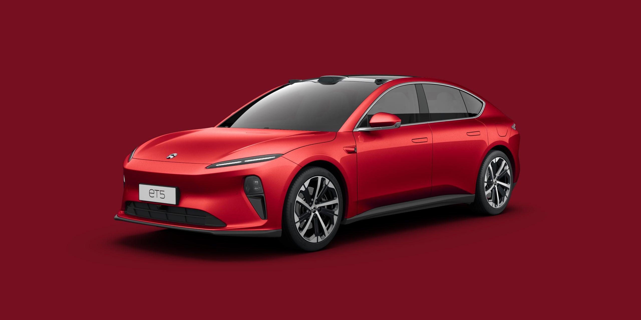 2024 NIO ET5 Mid-Size Luxury Electric Sedan Mars Red - LUM Auto